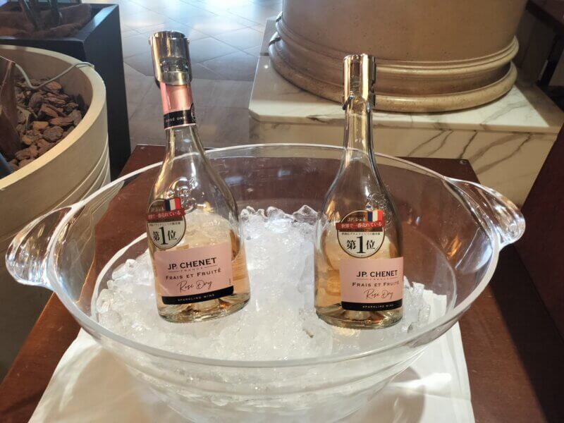 神戸メリケンパークオリエンタルホテルのウエルカムドリンク　スパークリングワイン