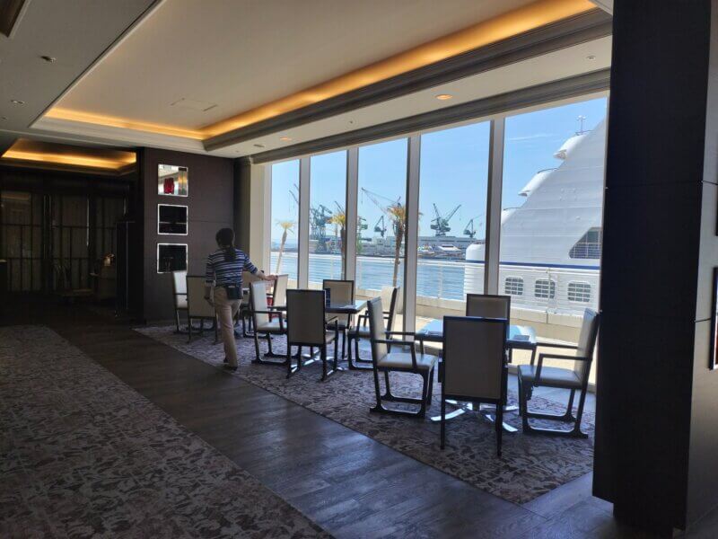 神戸メリケンパークオリエンタルホテルのエグゼクティブラウンジの眺望