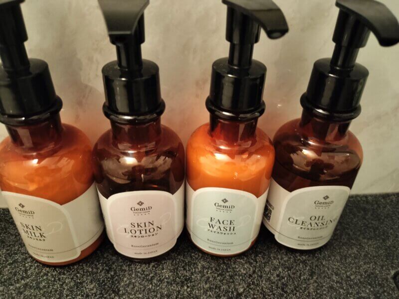 峰山高原ホテルリラクシアのアメニティ　基礎化粧品