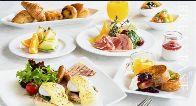 神戸メリケンパークオリエンタルホテルのエグゼクティブラウンジ　朝食