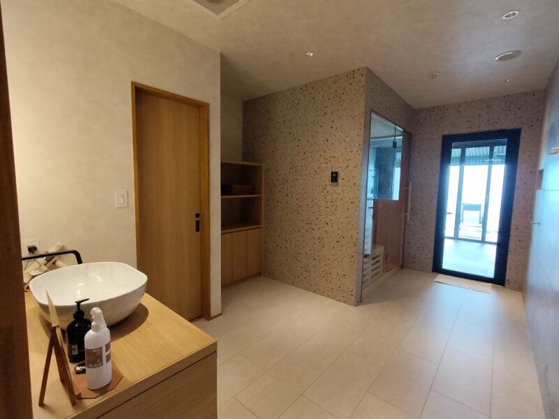 セトレハイランドヴィラ姫路のプライベートサウナ室内