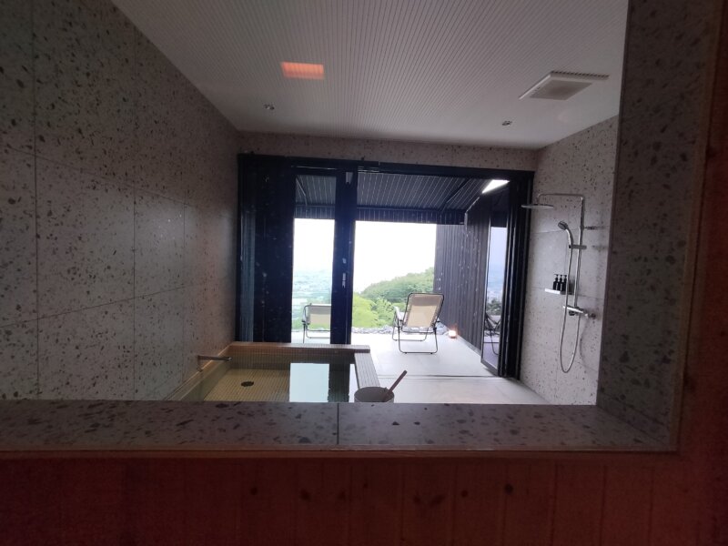 セトレハイランドヴィラ姫路のプライベートサウナからの眺望眺め