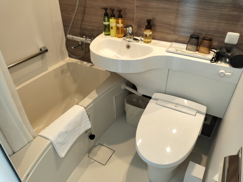 たびのホテル加古川のお風呂、ユニットバス