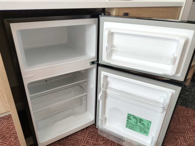 たびのホテル加古川の冷蔵庫、冷凍庫